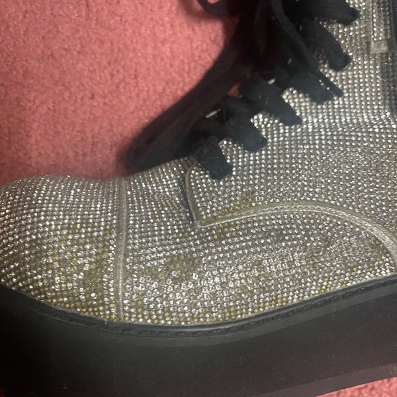 Poster Girl rhinestone combat boots - Picture 3 of 9